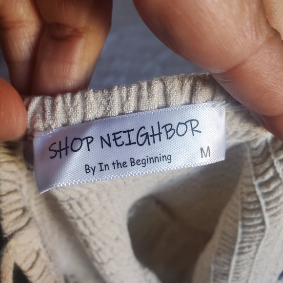 Shop Neighbor Linen Blend Beige Midi Dress Sleeveless Summer Bohemian Beachy Med - Picture 7 of 12